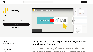 the app listing page for the synchrony financial app on shopify